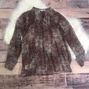 BCBGeneration Mauve Mist Print Button-Up - Small